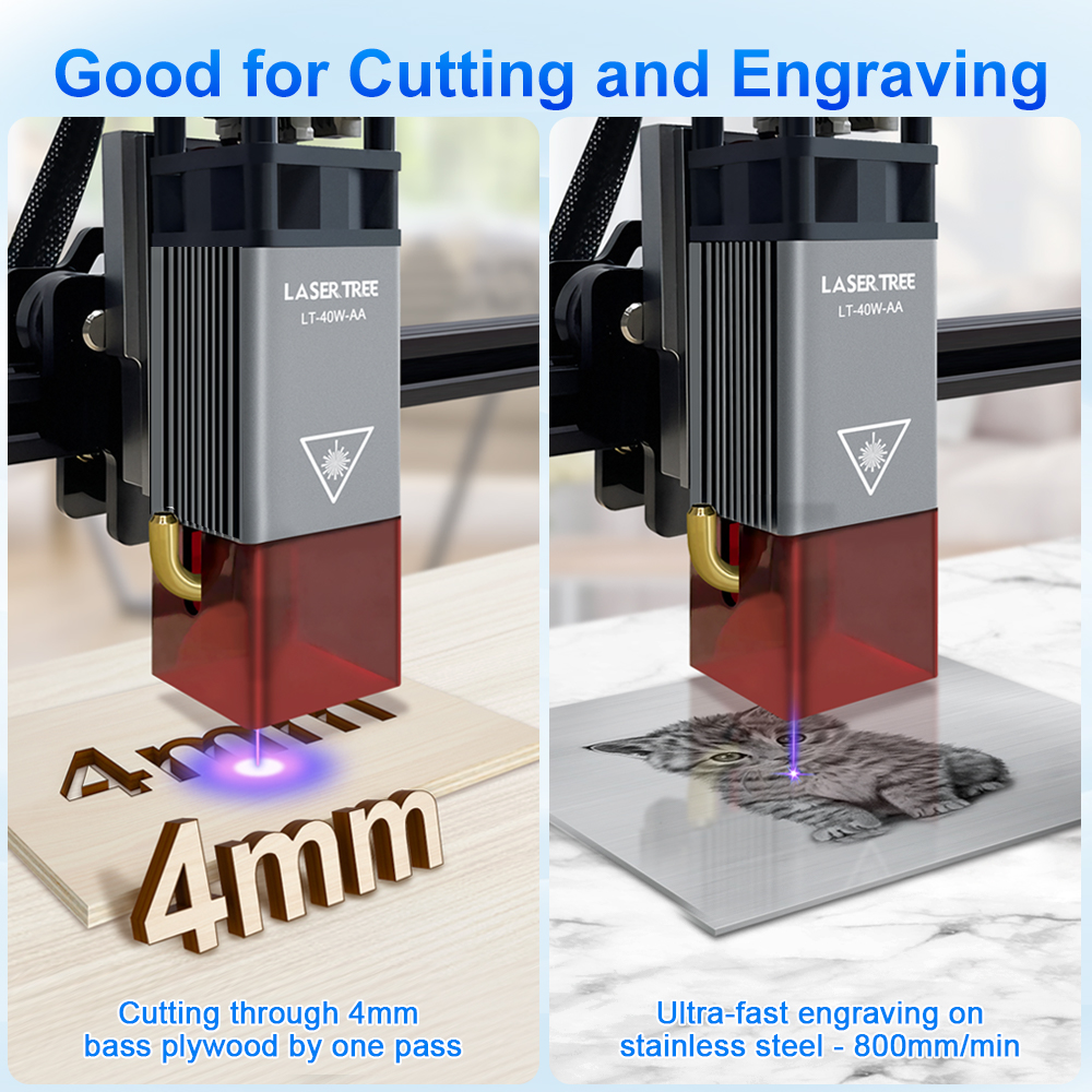 Cabeça de laser de foco fixo 5w, árvore a laser com bico de assistência de ar, módulo comprimido para gravador cnc, máquina de corte, ferramentas diy