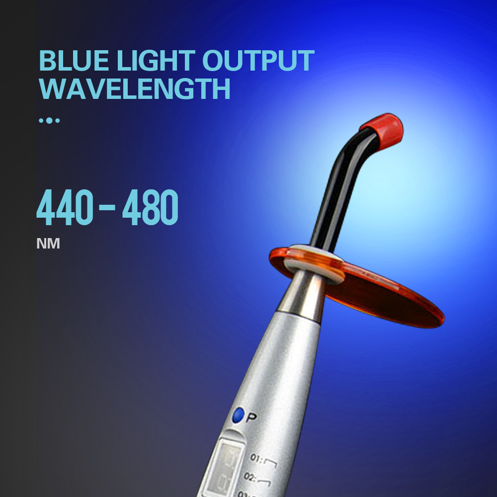 AZDENT Dental LED Curing Light Wireless Blue Ray Curing Lamp 5W≥1200mw/c㎡ Wavelength 440-480nm Solidify Dentists Instrument