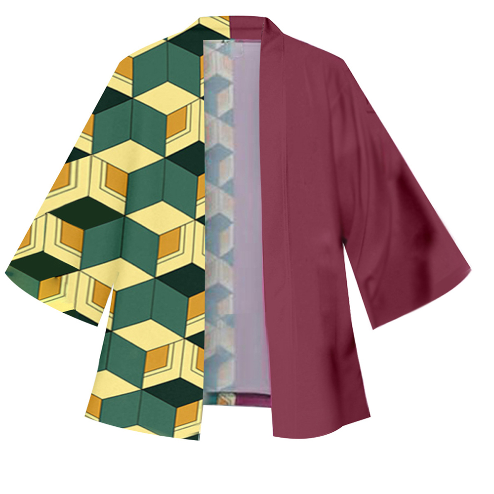 アニメ Tanjirou Kamado コスプレ着物男性女性日本の羽織 Kamade Nezuko ローブ衣装胡蝶しのぶ着物夏マント