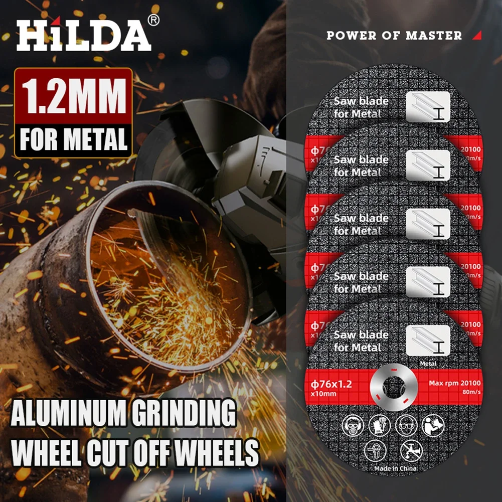 1/10 Stuks 76Mm Metalen Snijschijven Slijtvastheid Afgesneden Cirkel Wielen Bladen Snijwielen Haakse Slijper Accessoires