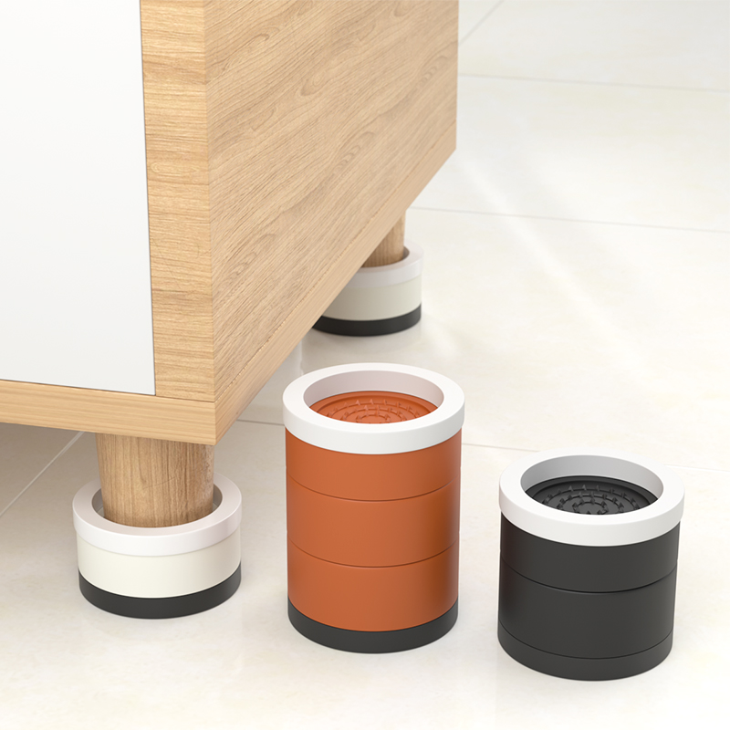 Almohadillas para patas de mesa de centro y muebles: a prueba de humedad, a prueba de golpes, que absorben los golpes, aumentan y fijar - Base elevadora de patas universal