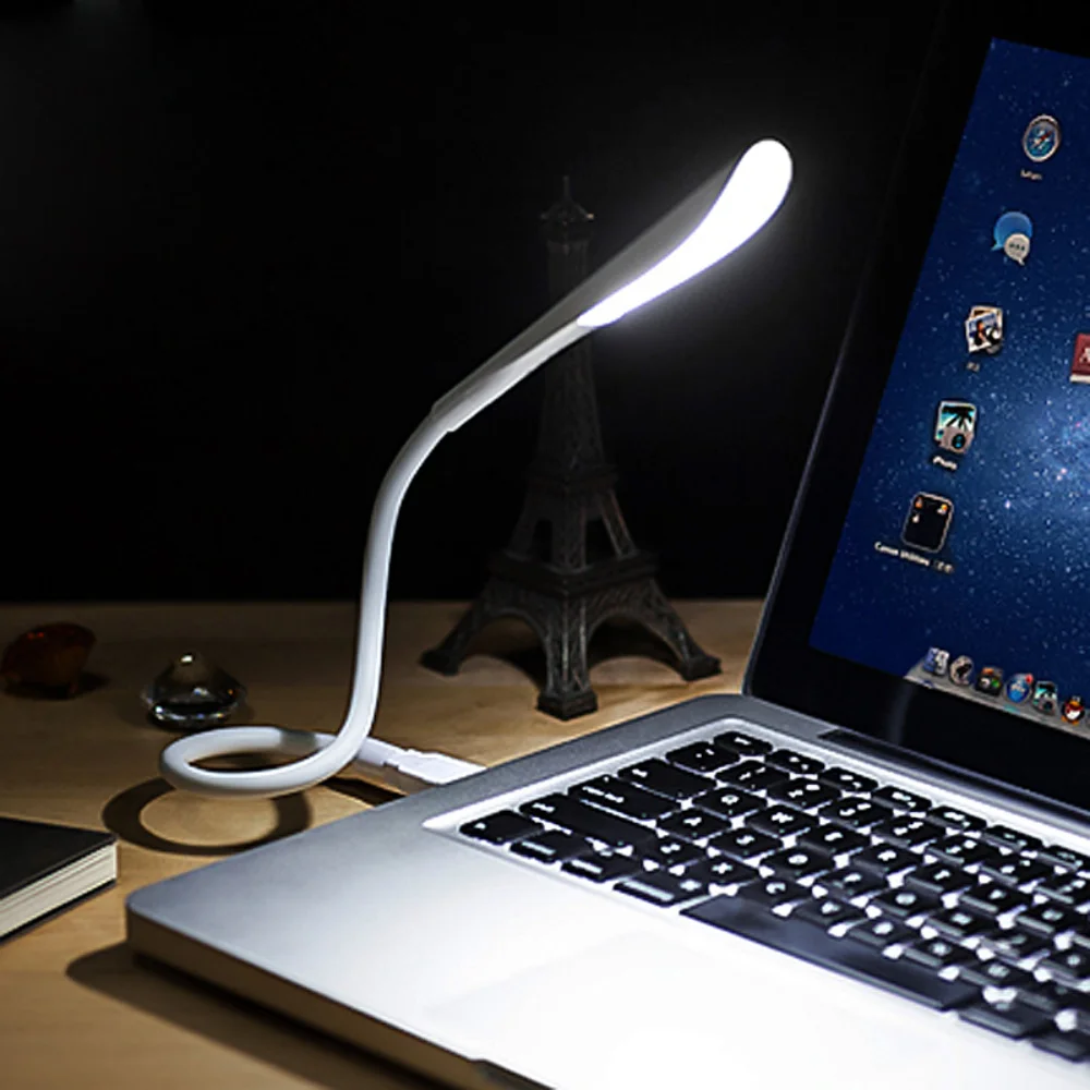 Luz LED de libro, lámpara de lectura USB, luz LED de escritorio Flexible, lámpara de estudio regulable táctil para decoración de iluminación de mesa de dormitorio portátil