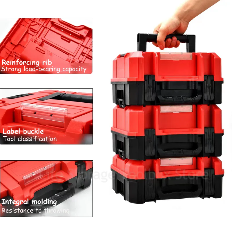 Large-capacity Tool Box Portable Hard Case Plastic Tool box organizer Combination Piece organizer Tool Storage Box Empty Toolbox