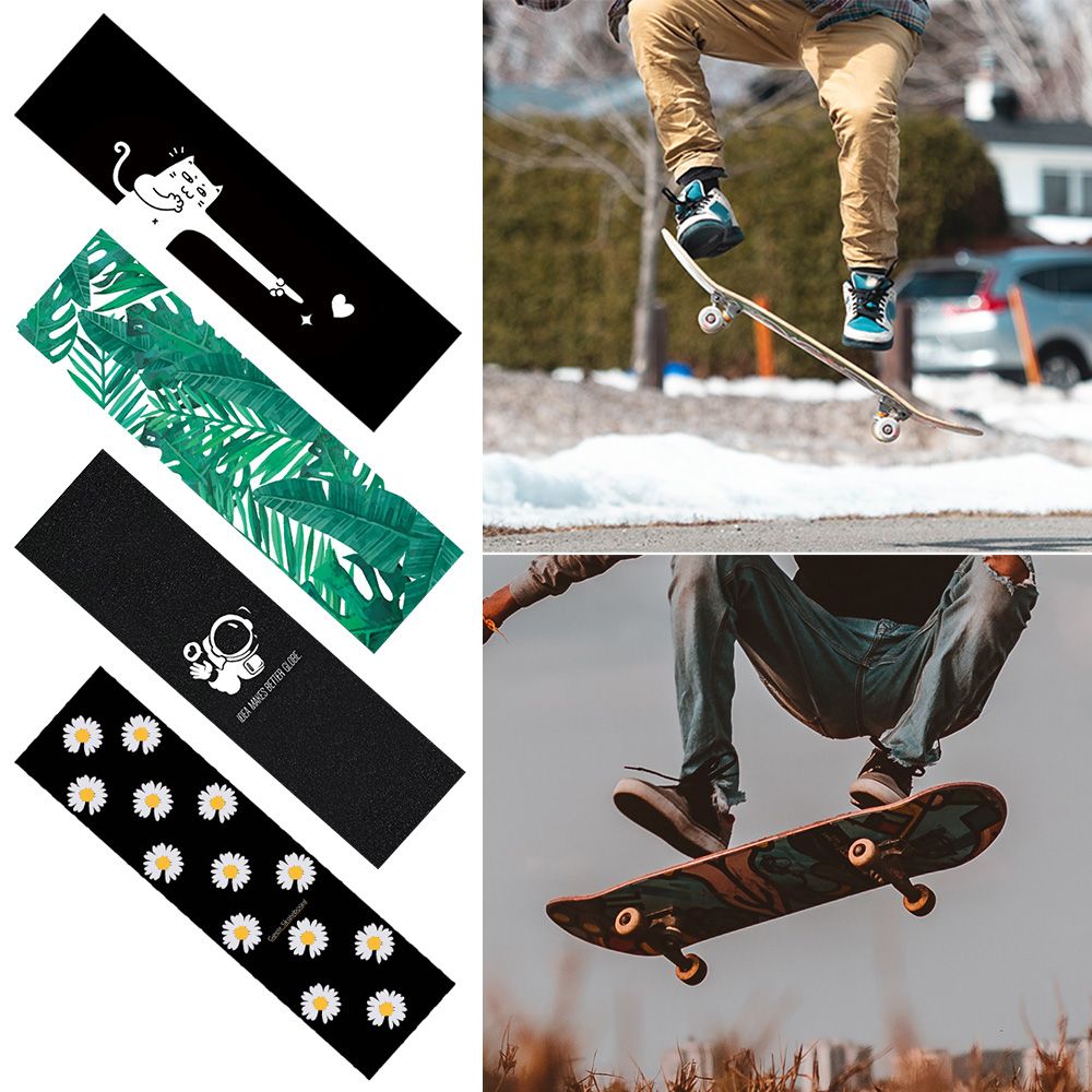 Portable Self-adhesive Waterproof Skateboard Sandpaper Electric Scooter Skate Board Deck Sticker Grip Tape