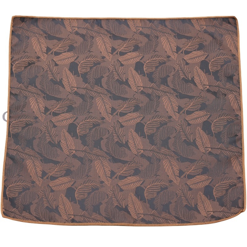 Vestido formal masculino de poliéster, lenço britânico de flores marrons, terno acessórios, smoking cavalheiro, toalha de lenço, 24cm