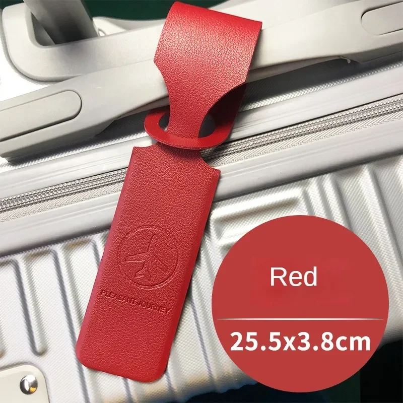 Männer Frauen Gelb PU Leder Gepäck Tag Tragbare Koffer Kennung Label Gepäck Boarding Tasche Tag Halter Reise Zubehör