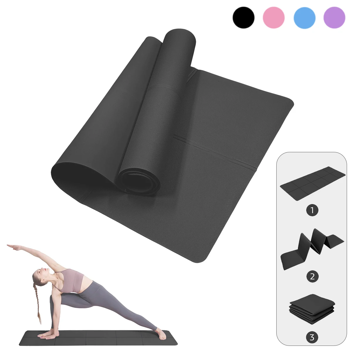 Tappetini yoga EVA spessi 4 mm Tappetino fitness sportivo antiscivolo Coperta per esercizi Yoga Pilato Ginnastica Tappetino Attrezzature per il fitness Lavoro sul pavimento