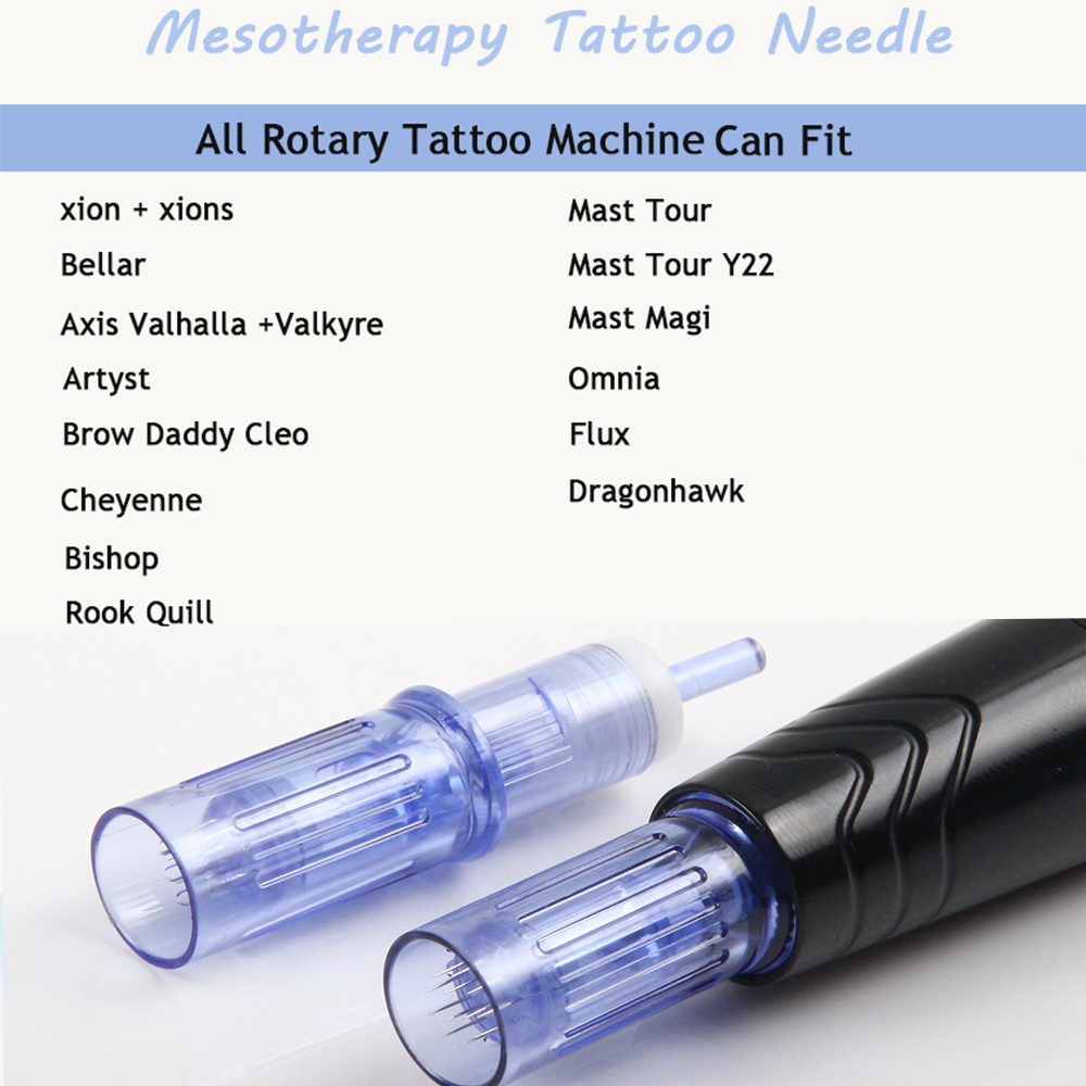 Cartucho de agujas Derma con microagujas universales, diseño especial, cuidado de la piel para todas las máquinas rotativas de bolígrafos de tatuaje, 10/50/100 Uds.