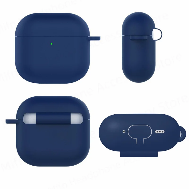 새로운 airpods 4 케이스 apple 이어폰 케이스 airpods 4 무선 블루투스 이어폰 케이스 커버 용 액체 실리콘 보호 케이스