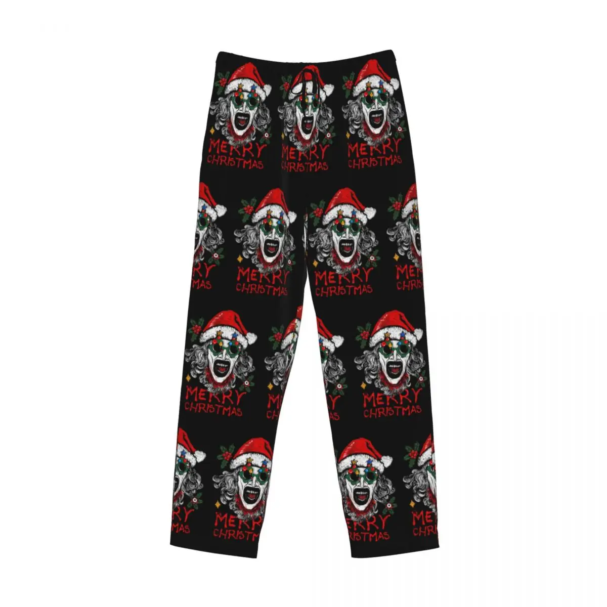 Custom Print T-Terrifier Horror Fan Art Pyjamahose Herren Schlafnachtwäsche Hose mit Taschen