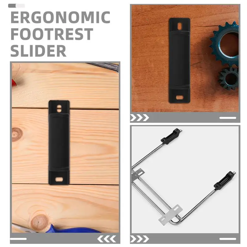 4pcs Desk Chair Footrest Slider Convenient Footrest Attachment Chair Replacement Parts Ergonomic Office Chair Footrest Slide