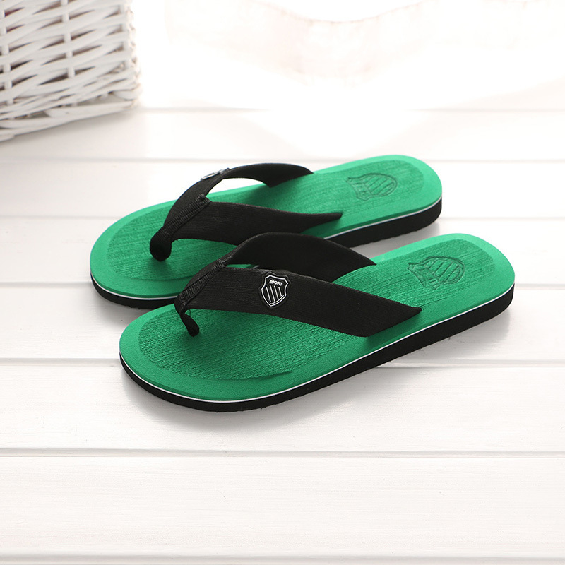 ฤดูร้อนผู้ชาย Flip-Flops รองเท้าแตะชายหาด Minimalist ขนาดใหญ่ Cross-Border ใหม่มาถึงคู่ Toe รองเท้าแตะทอง