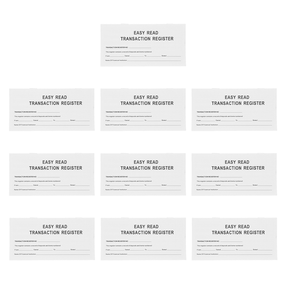 10 Stück tragbares Scheckheft-Register, leeres Finanzbuch, persönliche Budgetierung, Ausgabenverfolgung, Kalender 2024–2026