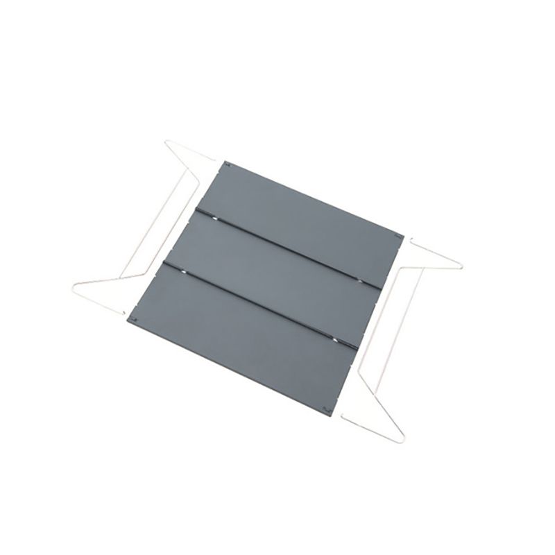 Xếp Cắm Trại Bàn Di Động Nhôm Nhẹ Hình Chữ Nhật Ngoài Trời Bàn Mang Theo Túi, Chịu Tải 10Kg, 37X35X10Cm, Xám 캠핑테이블