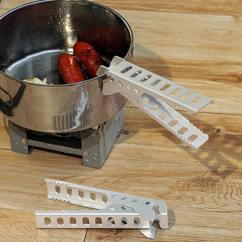 Clip de aleación de aluminio anticaliente, soporte de pinza para tazón, olla para acampar, mango de sartén, accesorios de cocina