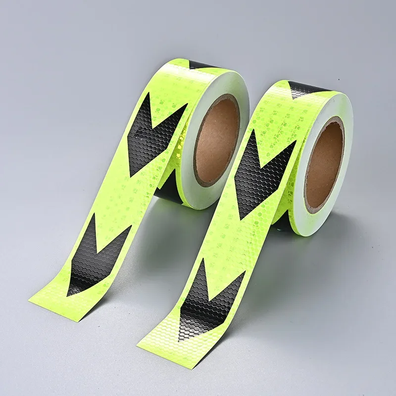 ลูกศร 5 ซม.x 3 M สะท้อนแสงสติกเกอร์จักรยาน Self-Adhesive Reflectors กันน้ําเทปแถบสําหรับรถยนต์หมวกกันน็อคจักรยานรถจักรยานยนต์