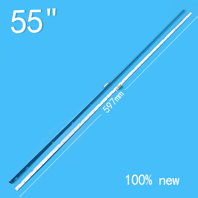597mm 2 teile/los led-hintergrundbeleuchtung streifen Für Samsung 55NU7100 UN55RU7100 UE55NU7100 UN55NU7090G UE55NU7023 UE55NU7500 UE55NU7092 UE55N