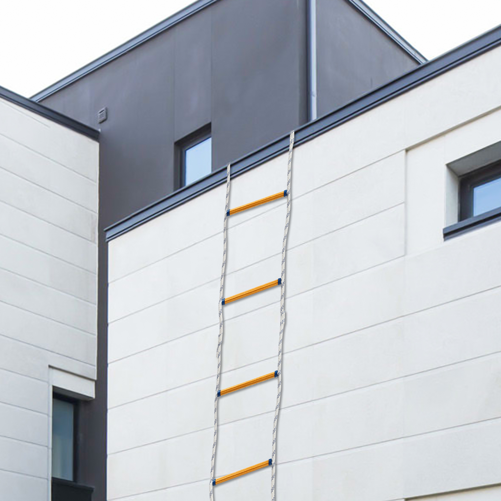 Rettungsleiter, Seilleiter, Mehrzweck-Notfallleiter, handgewebte, schwere Rettungsseilleiter für den schnellen Einsatz in Feuerkatastrophe