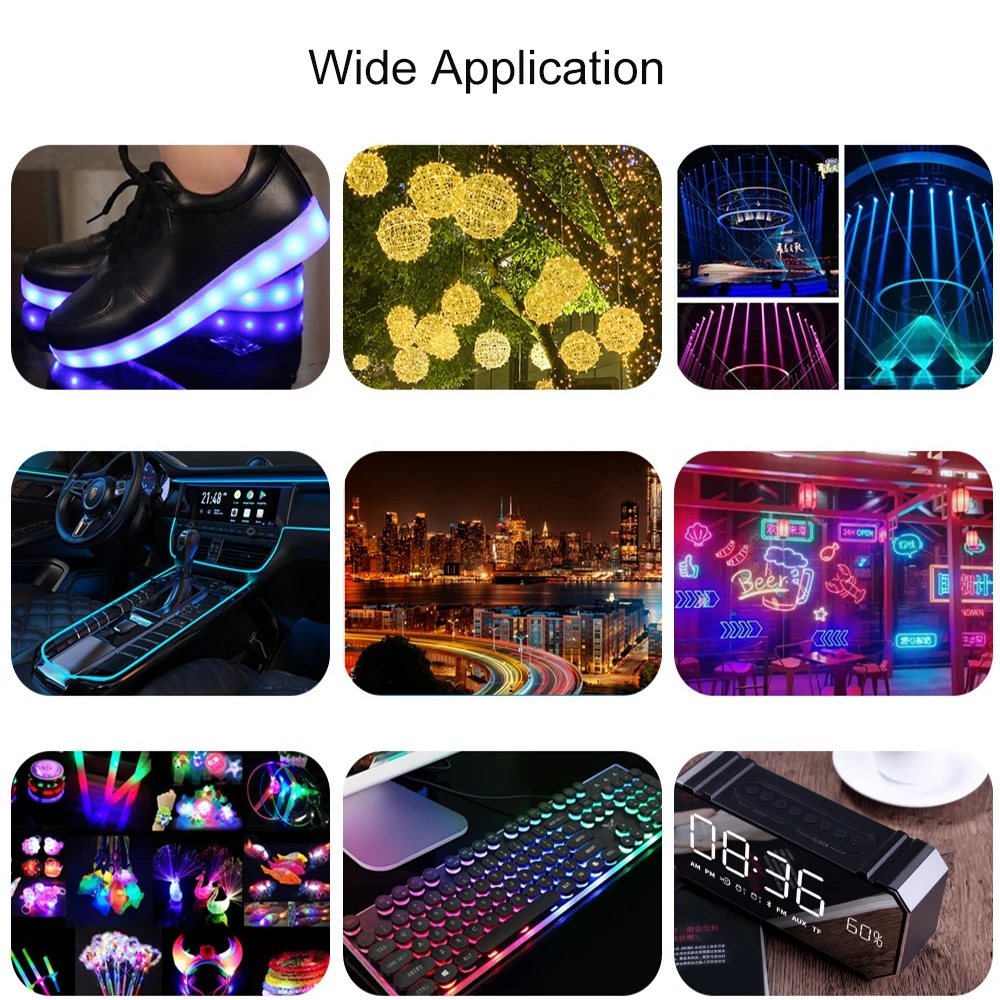 100PCS 광장 2*5*7mm LED 발광 다이오드 2X5X7mm LED 다이오드 DIY 전자에 대 한 빨간색 노란색 녹색 파란색 흰색 다이오드