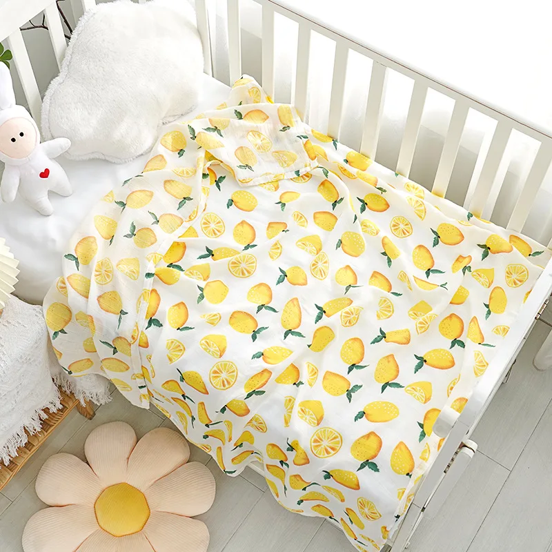 Newborn Baby Blanket Bamboo Cotton Swaddling Wrap Soft Thin Bedding Bath Towel 2 Layer Gauze Stroller Blankets