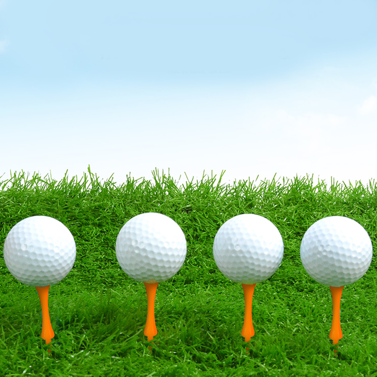 50 Uds. Tees de castillo grande de 70mm, camisetas de plástico ABS para castillo de Golf (naranja), accesorios de Golf, camisetas de castillo de pelotas de Golf