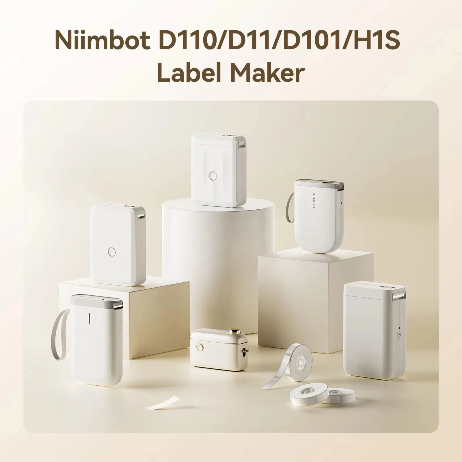 Niimbot d110 etiqueta adesiva branca impermeável anti-óleo térmica para d11/d110/d101 etiqueta impressa para organização de escritório em casa escolar