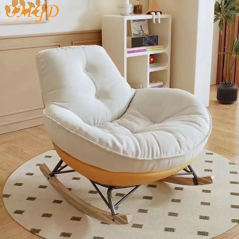 เพนกวินโยกเก้าอี้ Recliner โมเดิร์นระเบียงบ้านเก้าอี้ห้องนั่งเล่นเดี่ยวหรูหรา Leisure Lazy โซฟาโยกเก้าอี้
