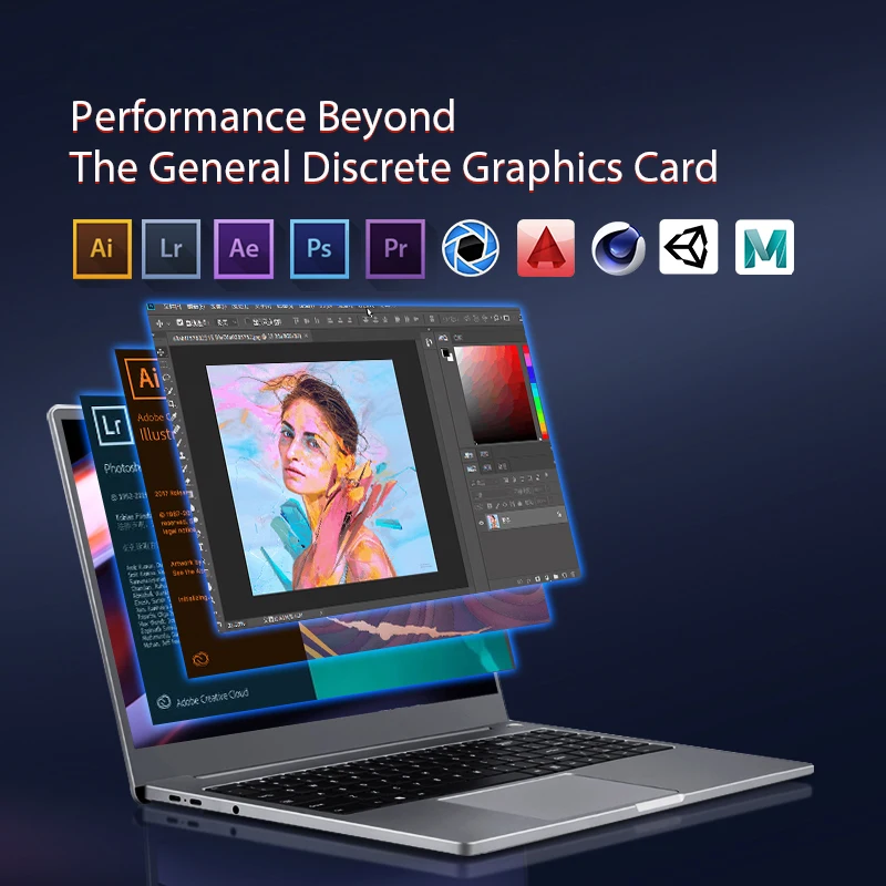 2023 Super 15.6 Inch Laptop AMD Ryzen R7 5800H 8 Cores 64GB DDR4 3TB SSD Windows 11 Pro 5G Wi-Fi Type-C Gaming Computer Notebook