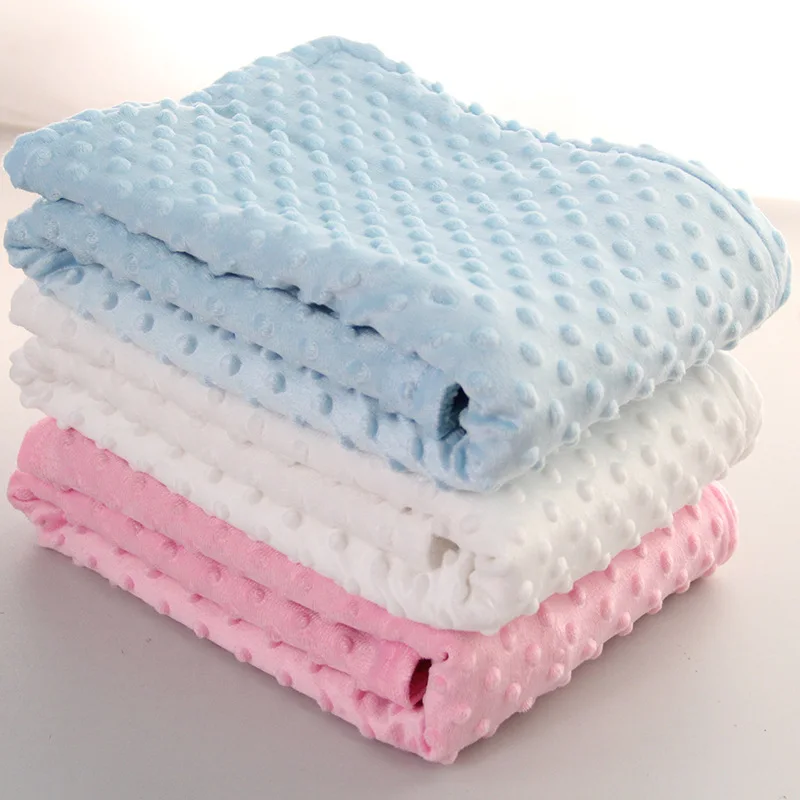 Cobertor térmico macio do velo e swaddling bebê recém-nascido Conjunto de cama sólida Colcha de algodão Envoltório do Swaddle do fundamento infantil Inverno