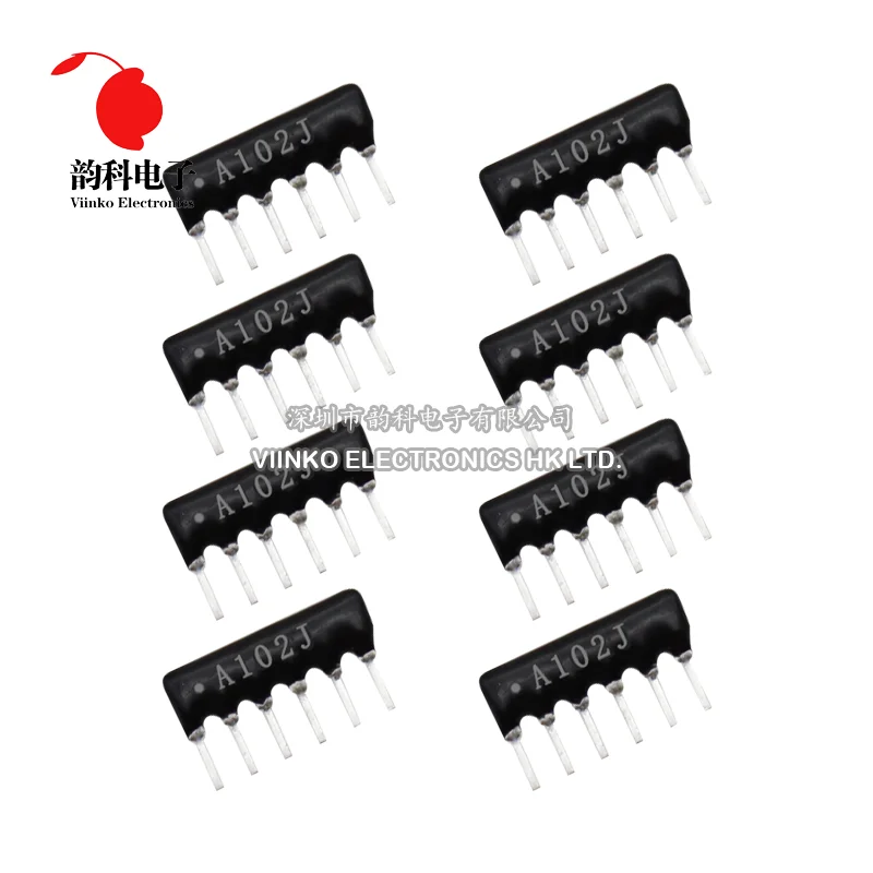 10 Uds 9PIN 8PIN 7PIN 6PIN 5PIN conjunto de resistencia de red de exclusión DIP 100 220 470 680 1K 1,2K 1,5K 2K 2,2K 4,7K 5,1K 10K 100K ohm