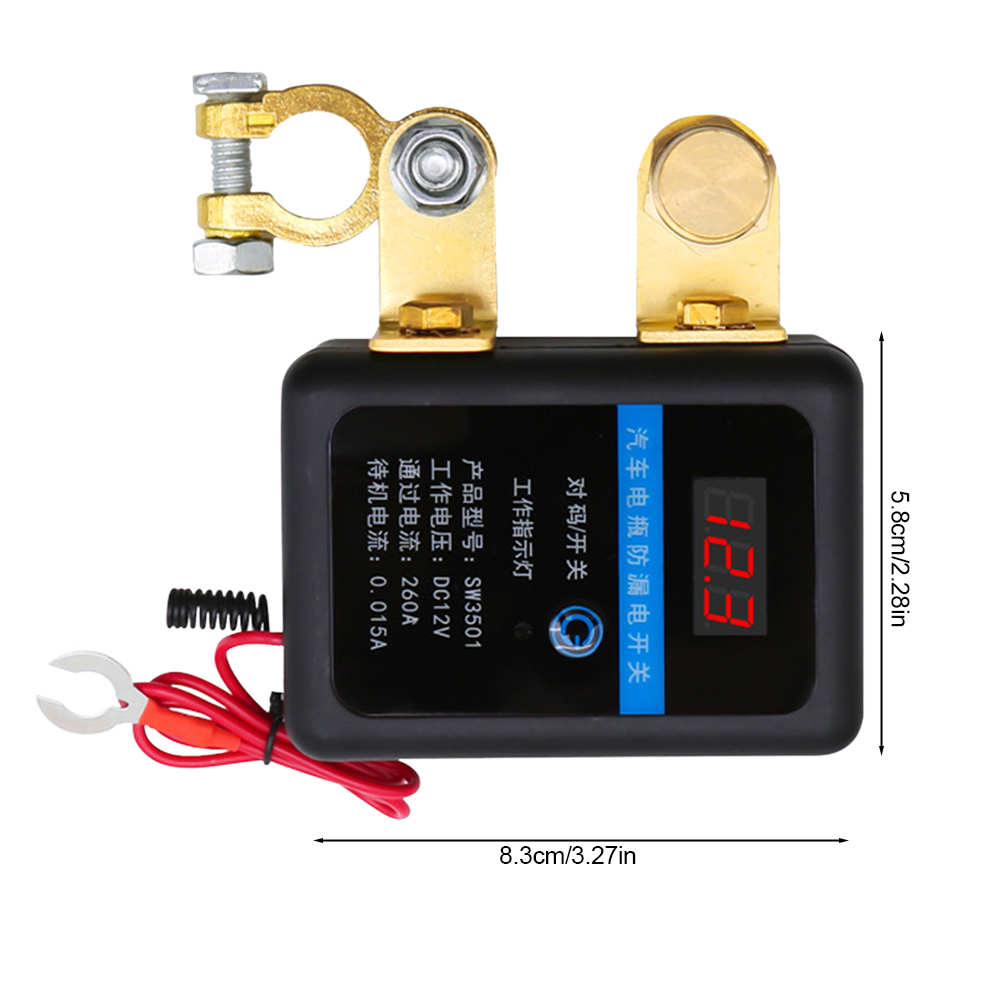 Interruptor de desconexão remota da bateria do automóvel dc 12v 260a interruptor de desligamento automático corte de energia matar para caminhão automóvel rv
