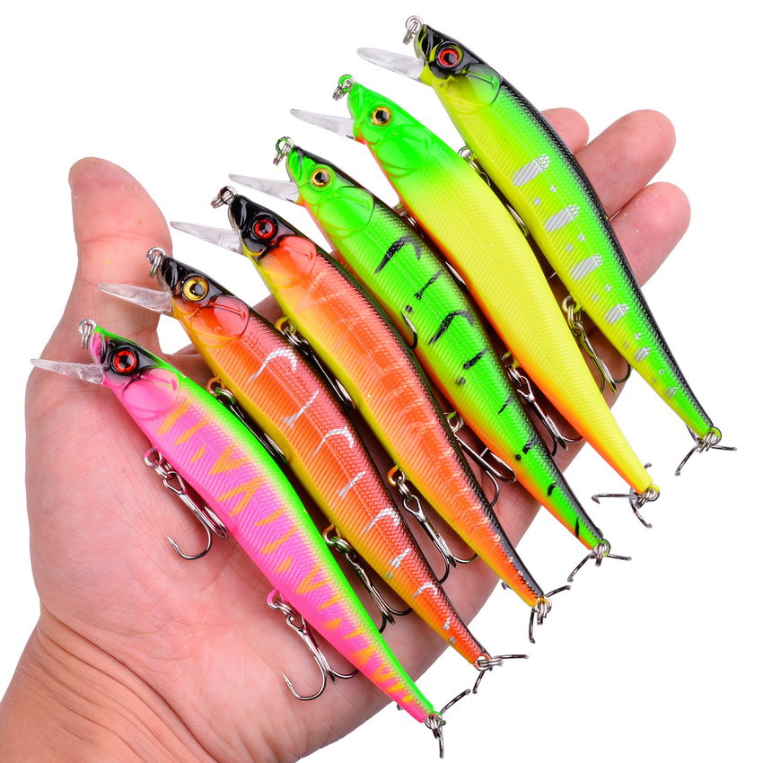 1 шт., рыболовная приманка, 11,5 см/14 г, воблеры Minnow Crankbait, 3D глаза, искусственная приманка для окуня, приманка для щуки, карпа, приманка для плавания, рыбалка Pesca