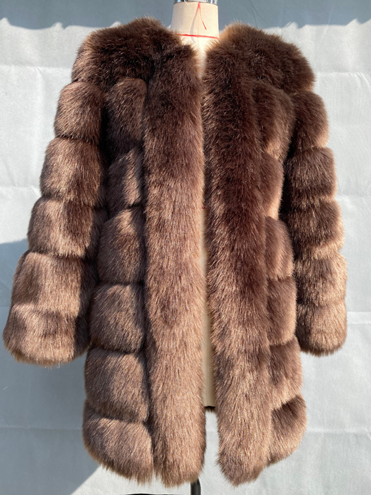 ZADORIN hiver nouveau Long fourrure fausse fourrure manteau vestes femmes épais chaud moelleux fausse fourrure veste casual fête pardessus Streetwear