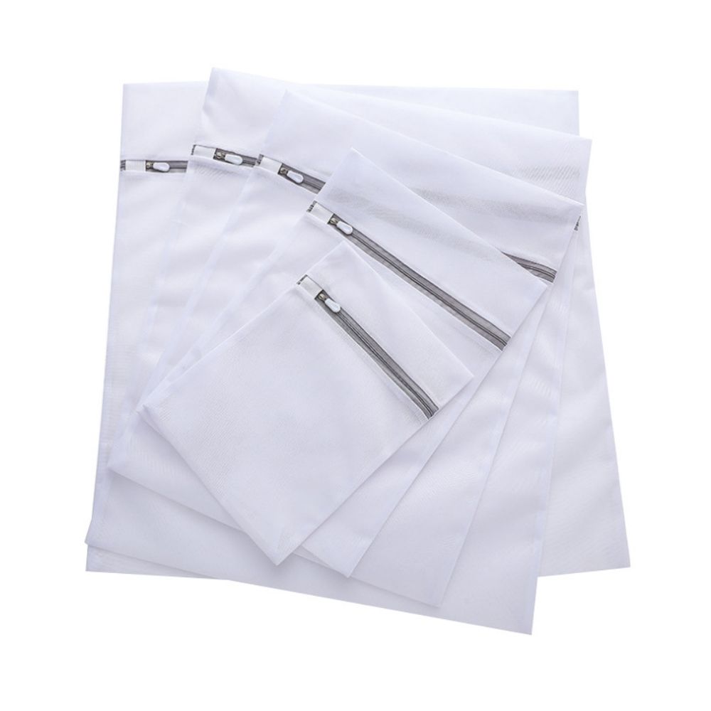 Clearance_2Pcs White Honeycomb Mesh Laundry Bags For Delicates Net Fabric Durable And Reusable Delicate Wash Bag, Fine Mesh Laun