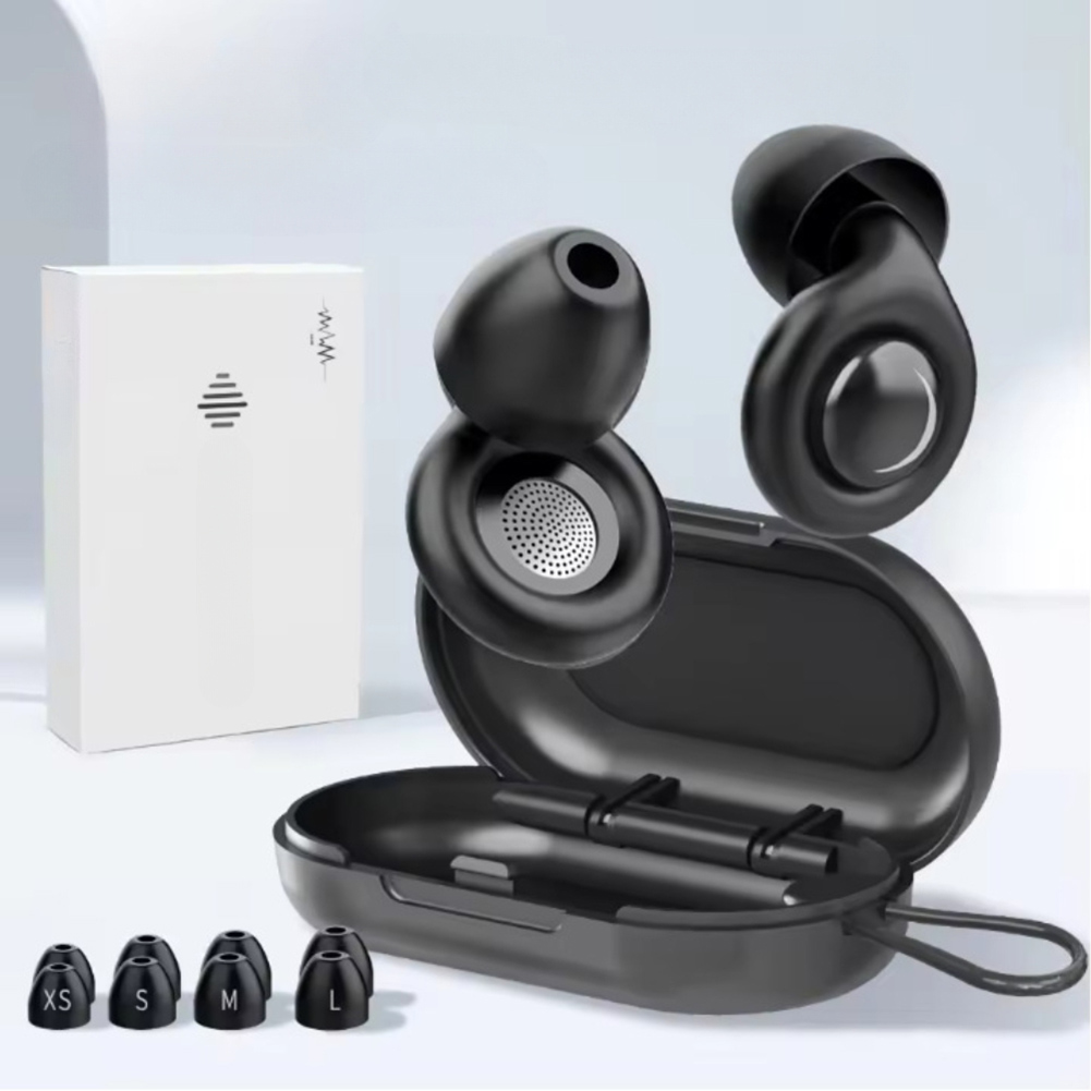 Reusable Silicone Snore Blocker Ear Plug with 10 Ear Tips in XS/S/M/L Anti-Noise Motorcycle Earplugs Noise Cancelling Ear Plugs