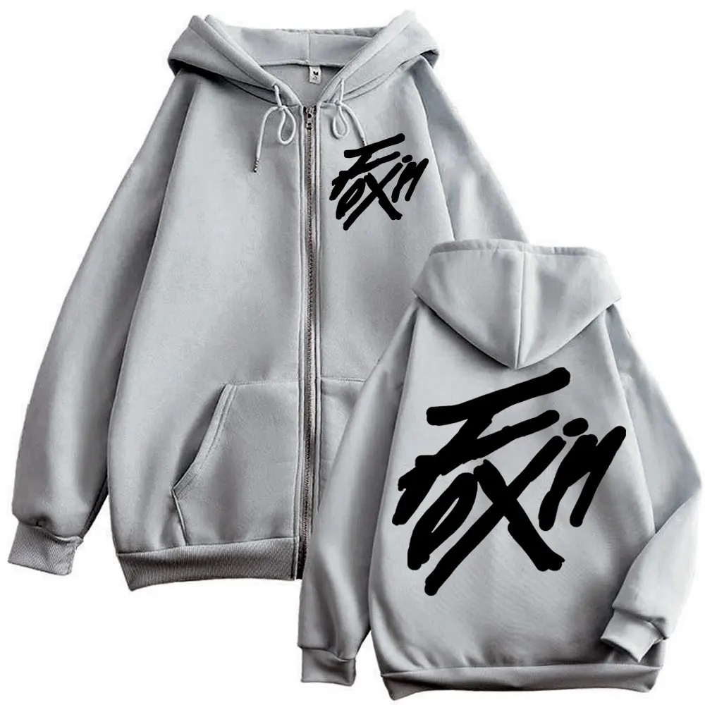 Kpop ateez "flx on" merch zíper hoodie das mulheres dos homens de alta qualidade moda zip up jaqueta casaco outono inverno casual solto camisolas