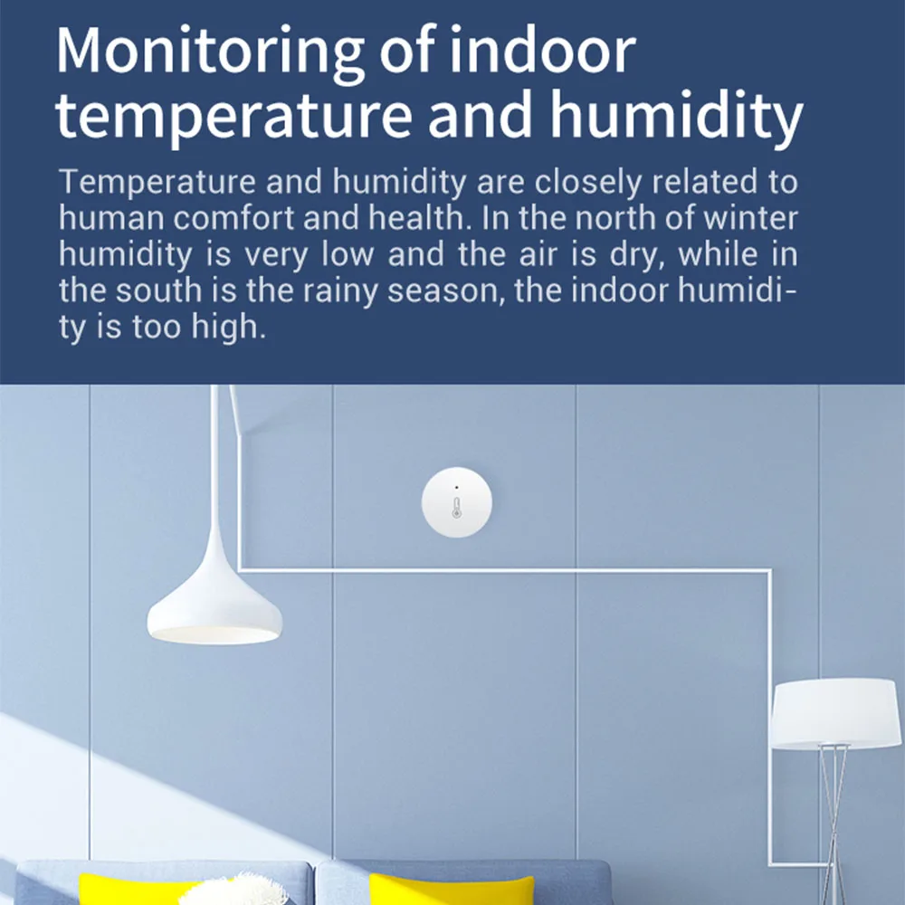 Haozee inteligentny czujnik temperatury i wilgotności Zigbee termometr wewnętrzny Monitor do pracy w domu z asystentem domowym Zigbee2mqtt