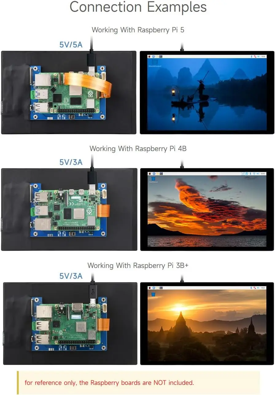 Wave share 8-Zoll-DSI-Display Mipi-Schnitts telle ips kapazitiver Touchscreen 1280 × 800 Pixel für Himbeer-Pi 5/4b/3b/3a cm3/3/4