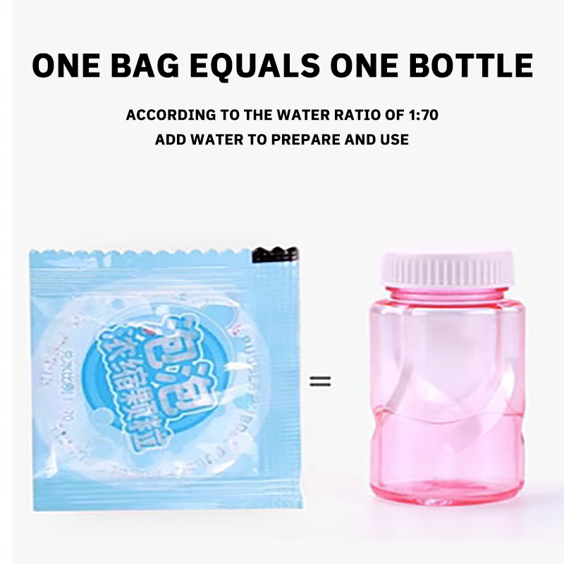 New Bubble Concentrate Particles Just Add Water Soapy Water Bubble Gun Accessories 10 Pack