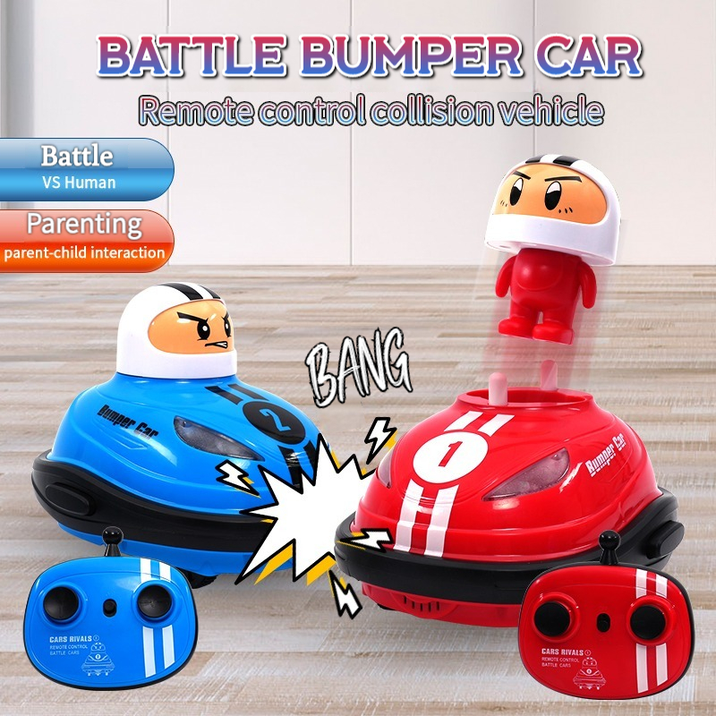 RC おもちゃ 2.4 グラムスーパーバトルバンパーカーポップアップ人形クラッシュバウンス排出ライト子供のリモコンおもちゃギフト子育て
