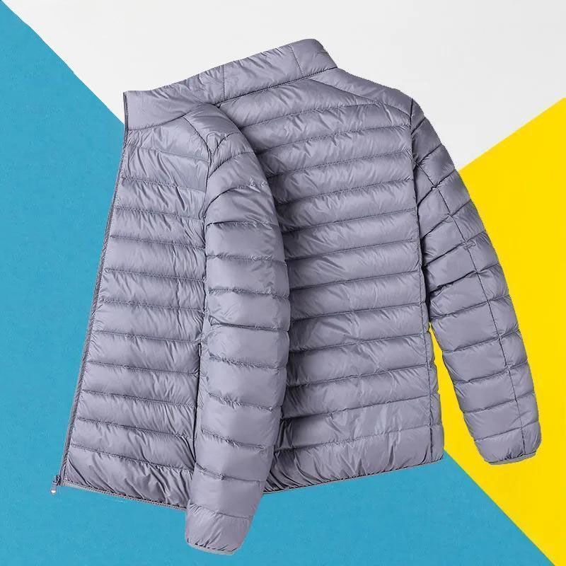 Jaqueta Casual Masculina Leve com Capuz e Gola Alta, Ajuste Slim, Aodão, Primavera 2025, Crimento Regular, Tamanho ande