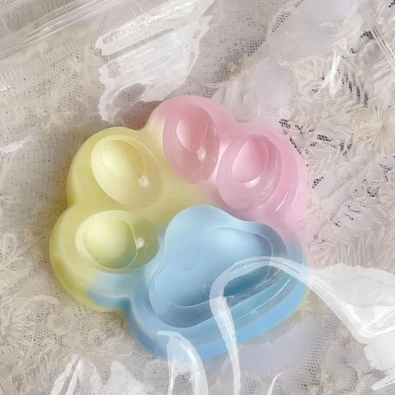 Big Cat Paw Silicone Squeeze Toys for Stress Relief Squish Paw Soft Sensory Fidget Toys Desk Accessory for for Kids Teens Adults