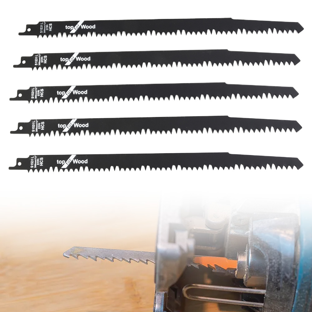 12in S1531 BI-Metal ใบเลื่อยลูกสูบไฟฟ้าไม้ตัดแต่งกิ่งตัด GROUND ฟันใบเลื่อย 12 นิ้วความยาวเครื่องมือ