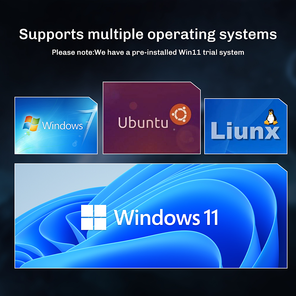 FIREBAT Mini PC R1 (процессор Intel N100, ОЗУ 8 ГБ, SSD 256 ГБ, графика Intel UHD, Windows 11 Pro), черный
