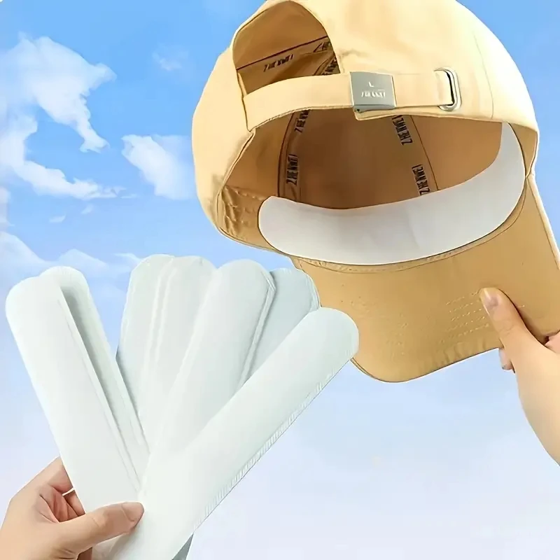 10pcsdescartável chapéu almofada de suor ajustável absorvente forro de chapéu para bonés de beisebol camisas protetor de colarinho de algodão acessórios de caminhada