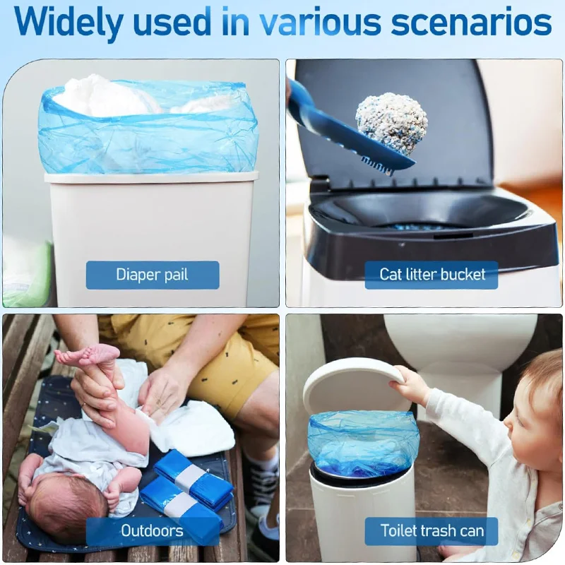Sacos de recarga de fraldas Bady para Tommee Tippee para torção e clique para baldes de fraldas Sangenic Saco de substituição de lixo degradável