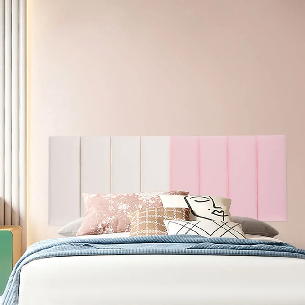8 Pcs Wall Panels Self-Adhesive Wallpaper Anti-collision Wall Padding 20*50cm