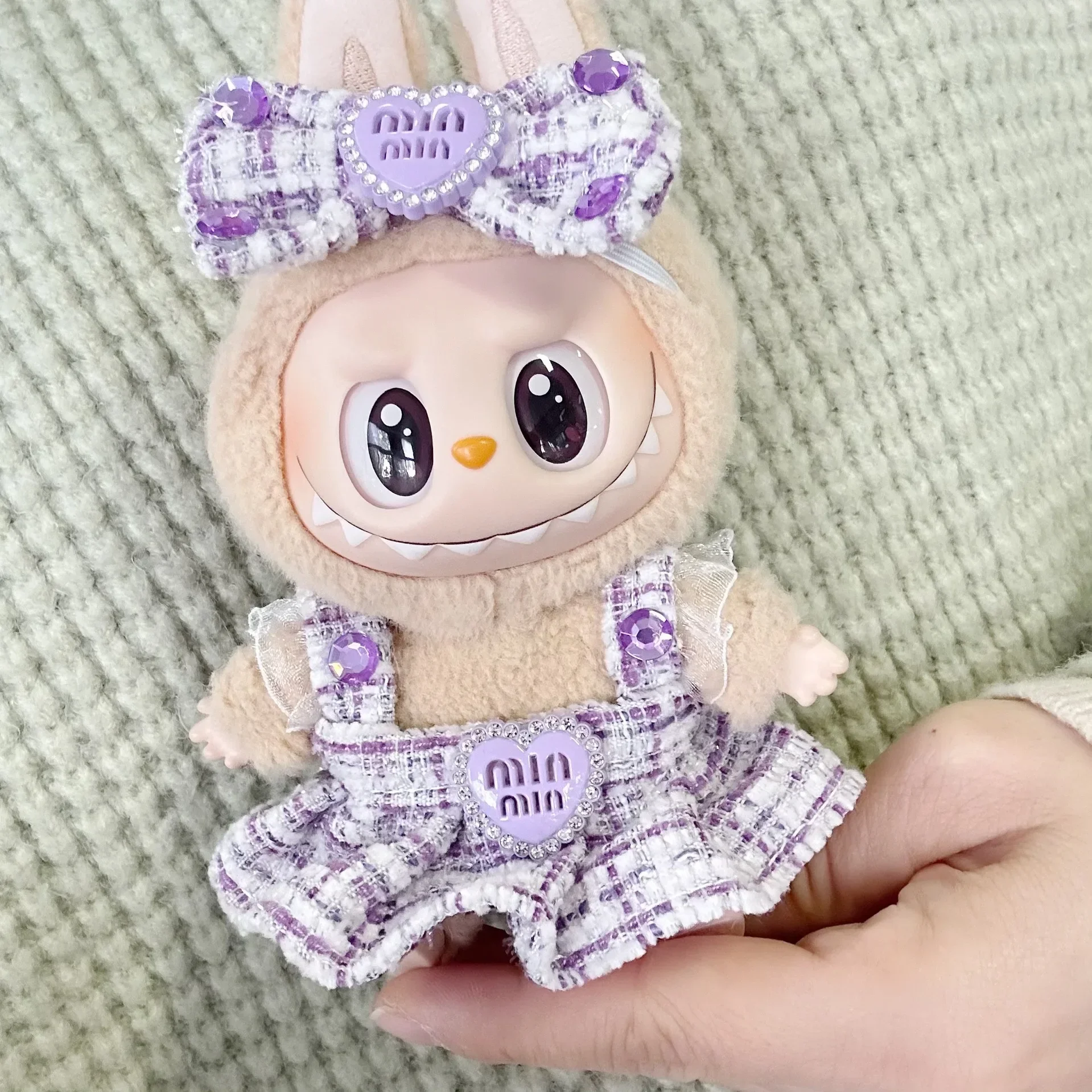 17cm mini roupas de boneca de pelúcia acessórios para coreia kpop exo labubu ídolo terno roupas presente, apenas roupas e sem bonecas