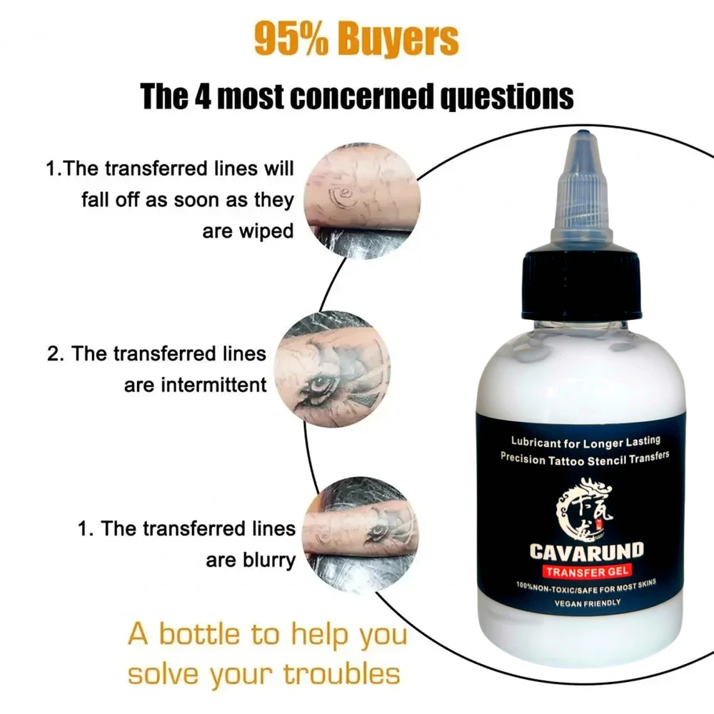 120ML 30ML Żel do transferu tatuażu Kopiarka termiczna Profesjonalny szablon do tatuażu Magic Stuff Solution Kremowy zestaw do tatuażu