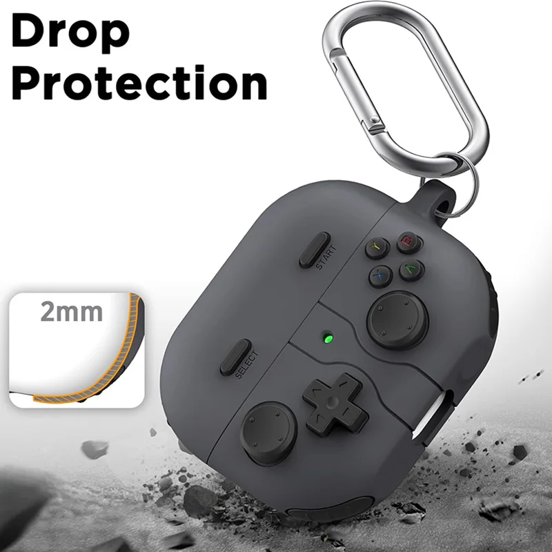 Funda de silicona para auriculares Gamepad 3D para Samsung Galaxy Buds3 Pro Buds3 Buzz 3 Pro, funda de caja de carga a prueba de golpes para Buds 3 buzz 3